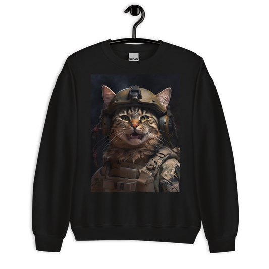 Maine Coon Military Person Sweatshirt