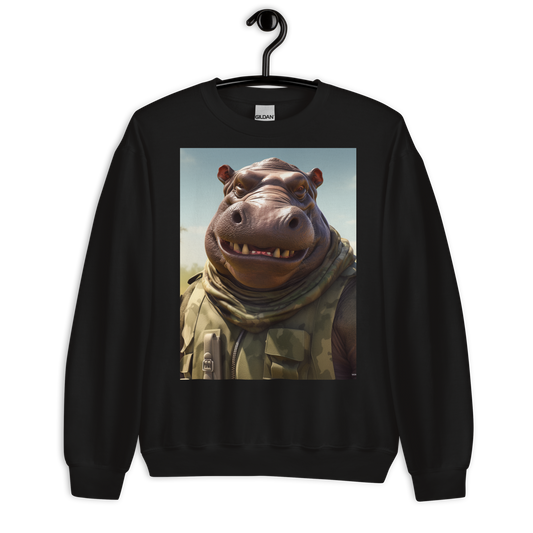 Hippo Military Person Sweatshirt