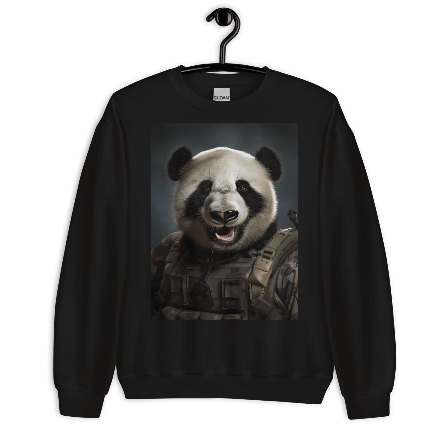 Panda Military Person Sweatshirt