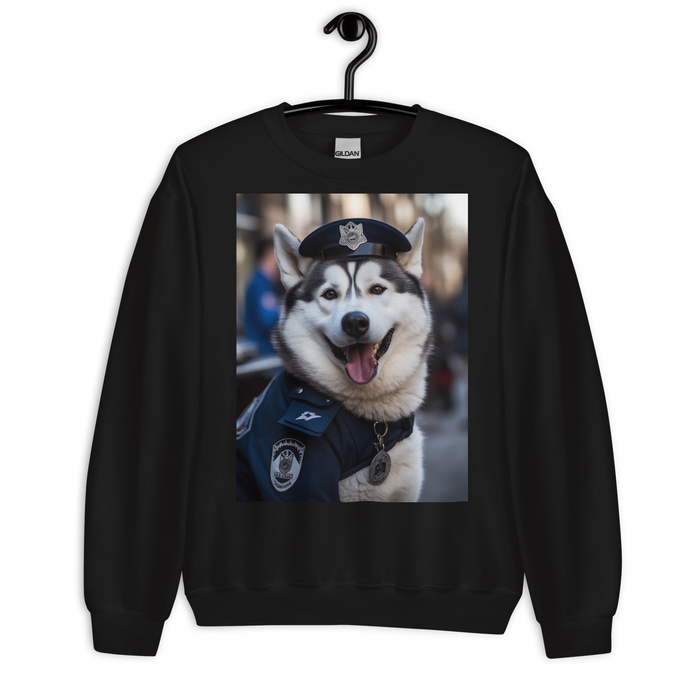 Siberian Husky Police Officer Sweatshirt