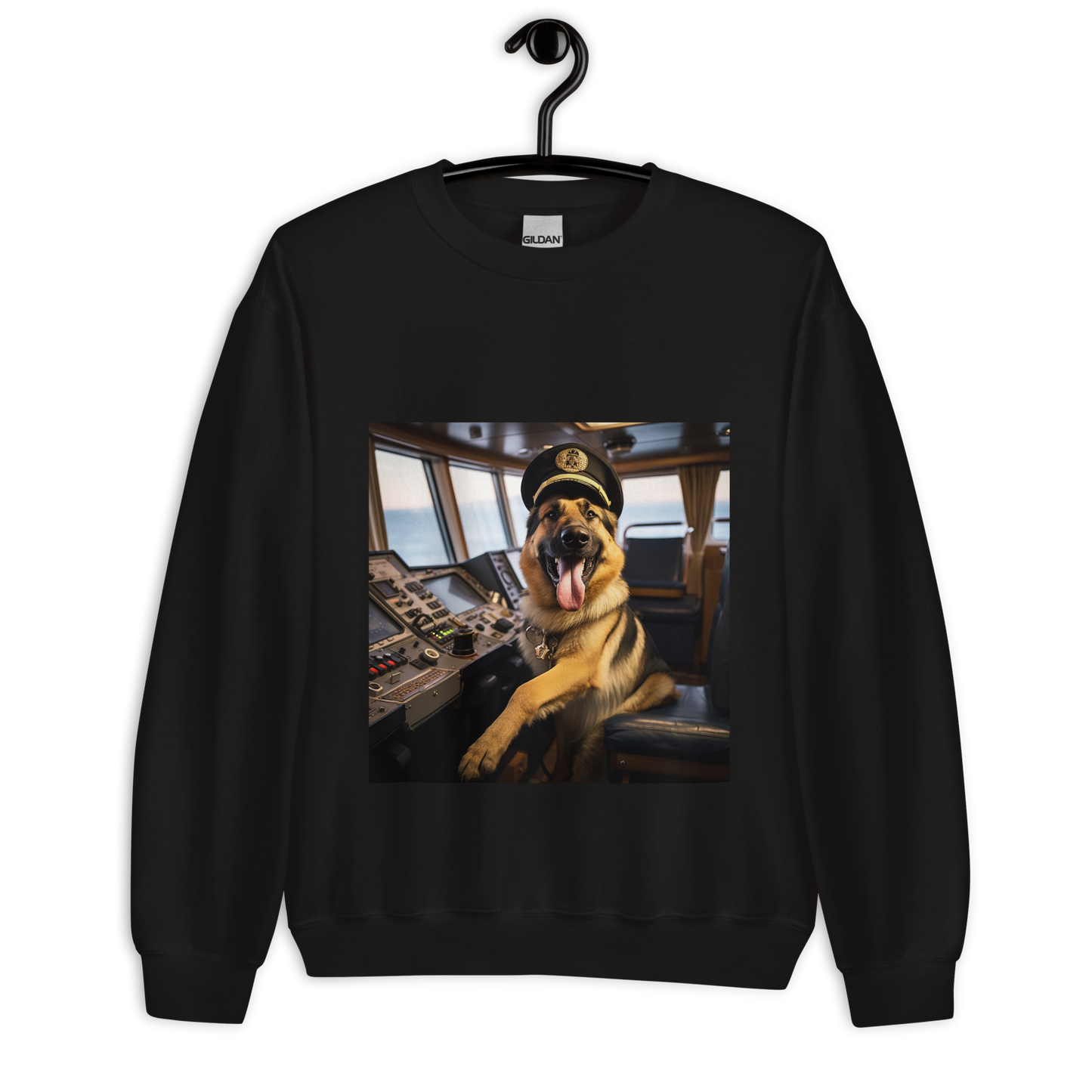 German Shepherd CruiseShipCaptain Unisex Sweatshirt