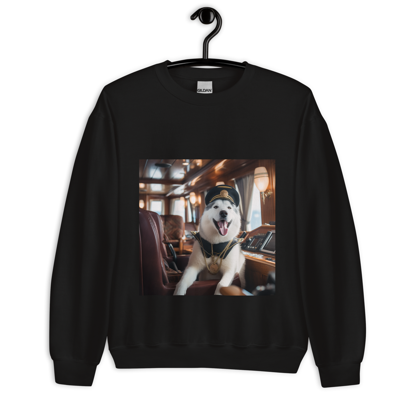 Siberian Husky CruiseShipCaptain Unisex Sweatshirt