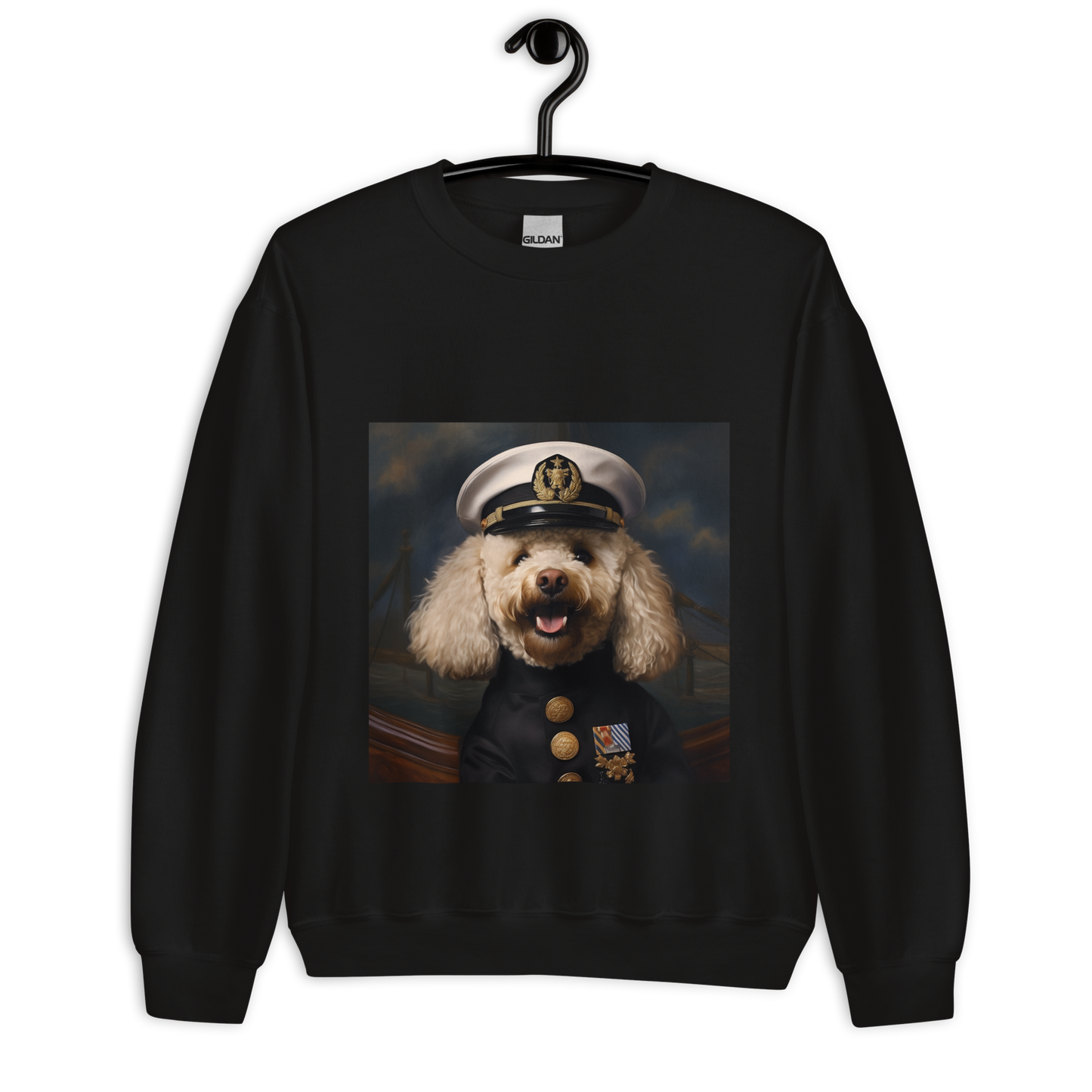 Poodle NavyOfficer Unisex Sweatshirt