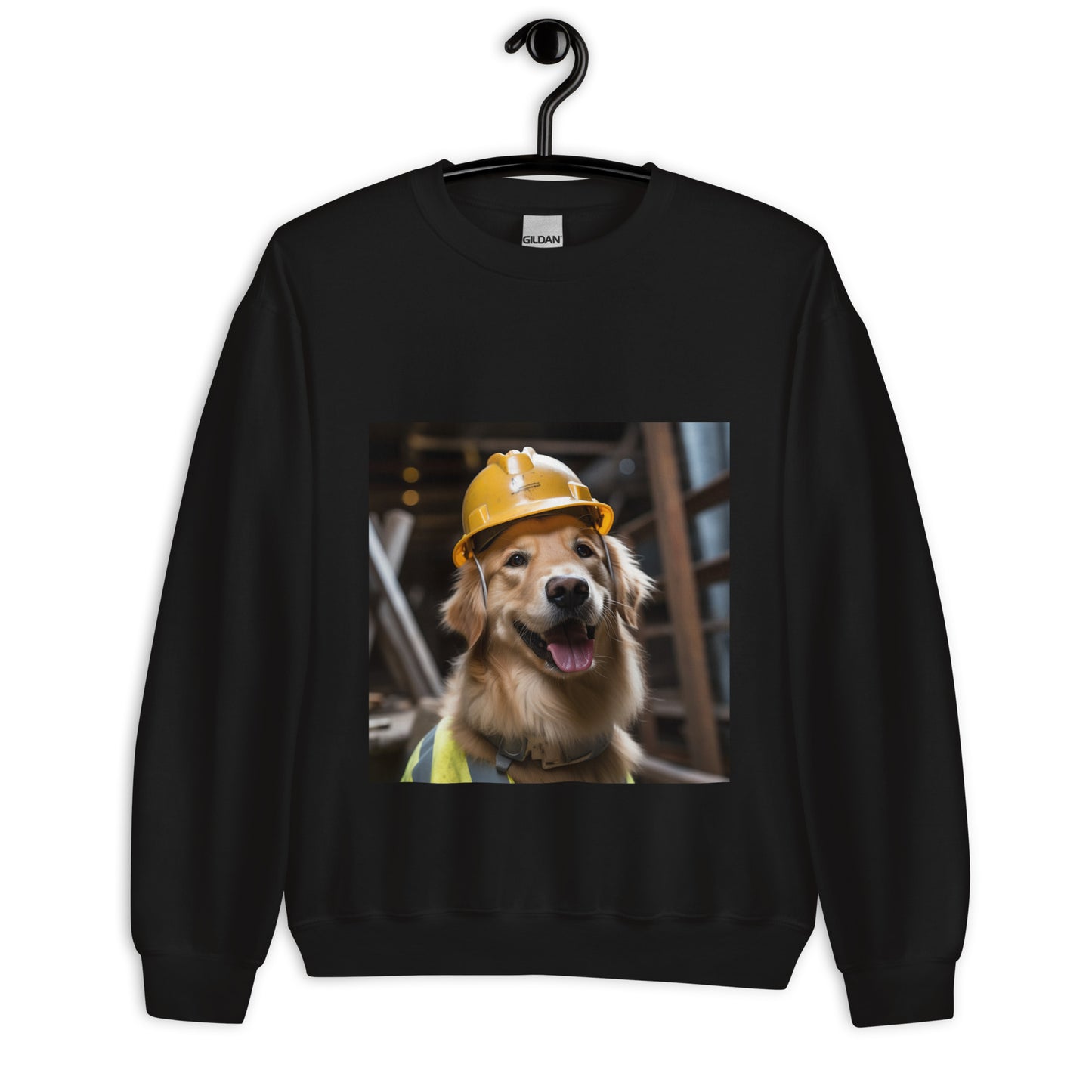 Golden Retriever ConstructionWorker Unisex Sweatshirt