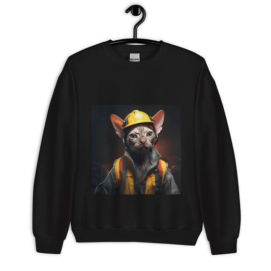 Sphynx ConstructionWorker Unisex Sweatshirt