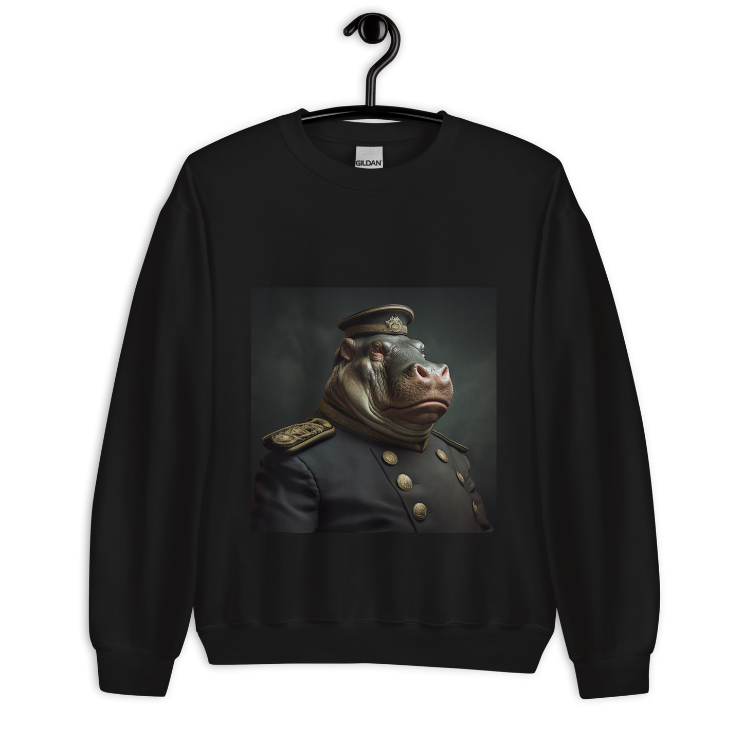 Hippo NavyOfficer Unisex Sweatshirt