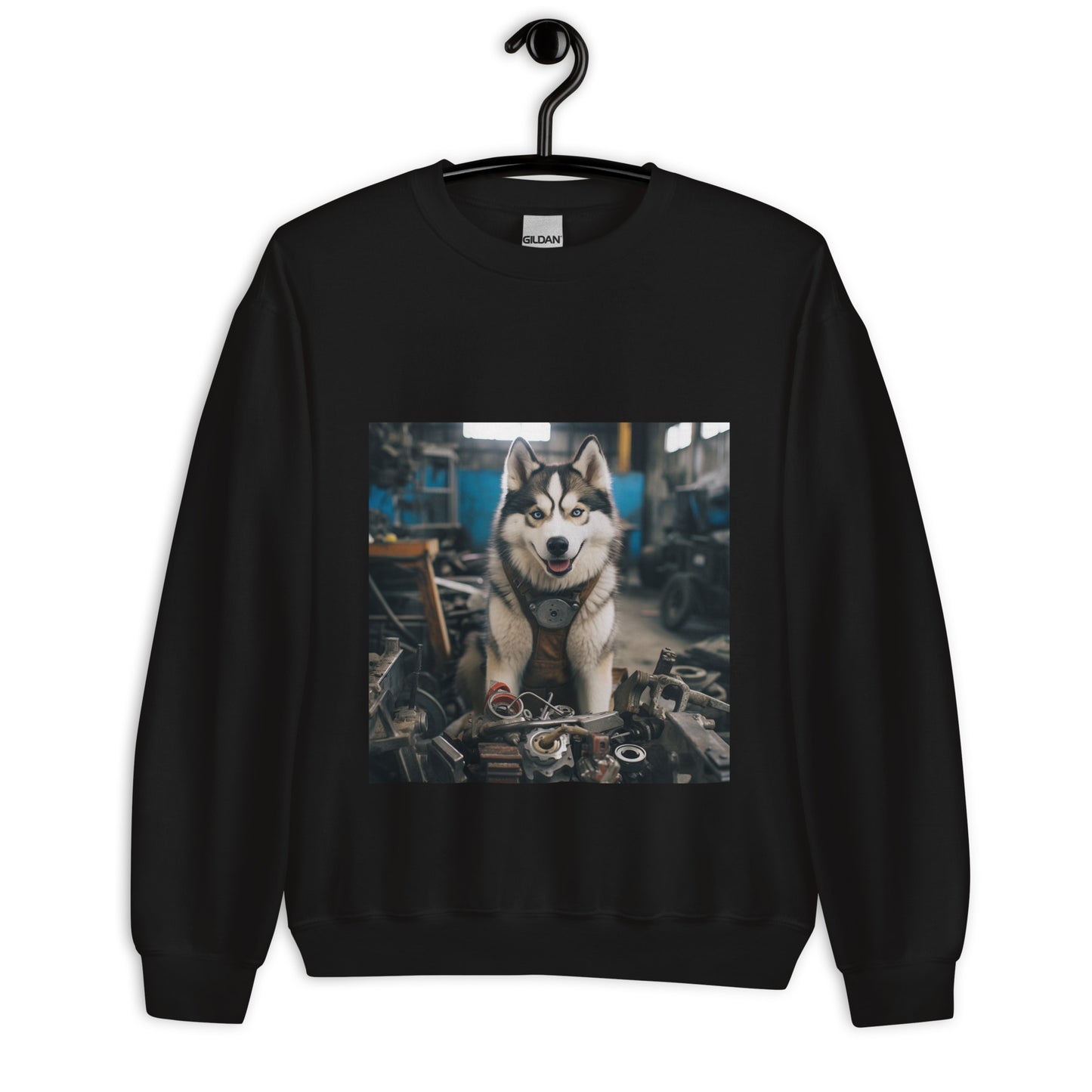 Siberian Husky AutoMechanic Unisex Sweatshirt