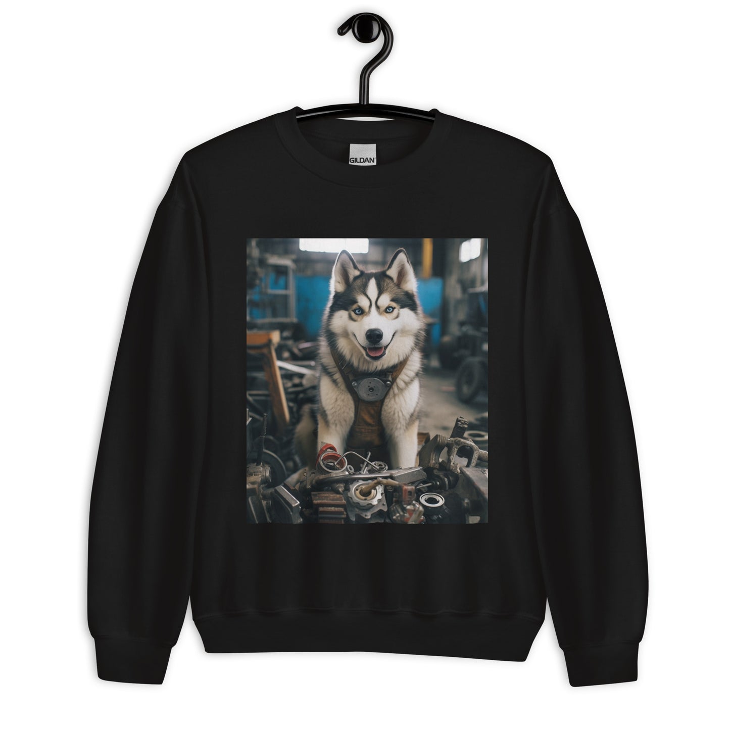 Siberian Husky AutoMechanic Unisex Sweatshirt