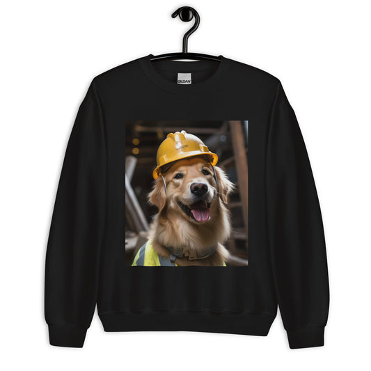 Golden Retriever ConstructionWorker Unisex Sweatshirt