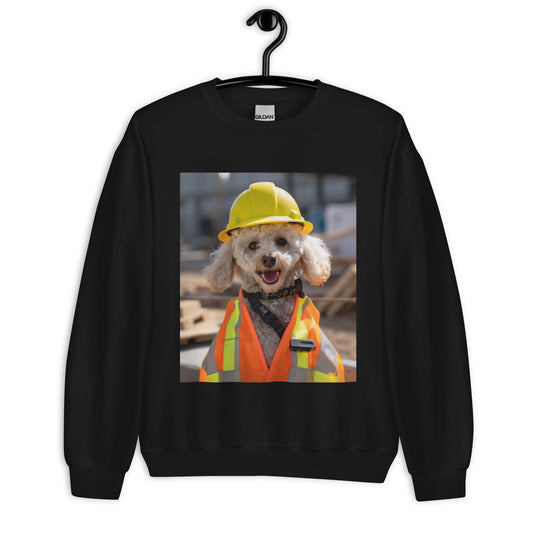 Poodle ConstructionWorker Unisex Sweatshirt