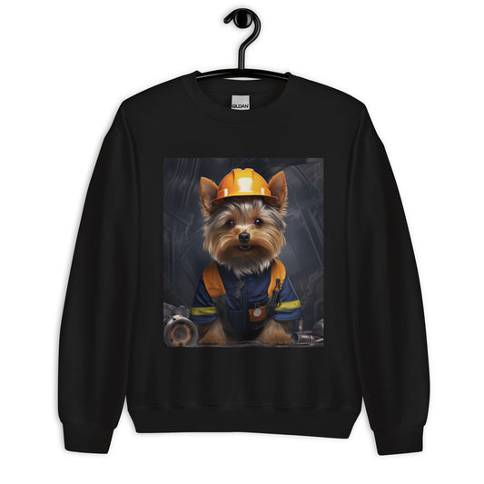 Yorkshire Terrier ConstructionWorker Unisex Sweatshirt