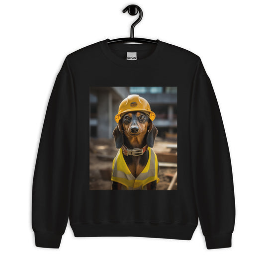 Dachshund ConstructionWorker Unisex Sweatshirt