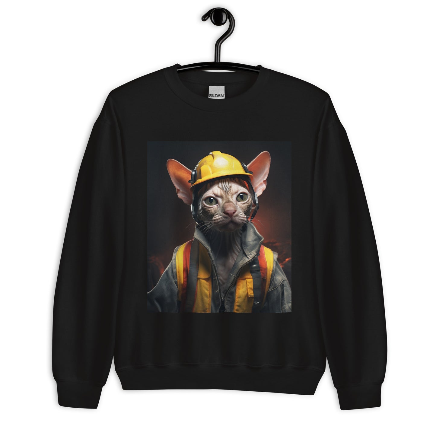 Sphynx ConstructionWorker Unisex Sweatshirt