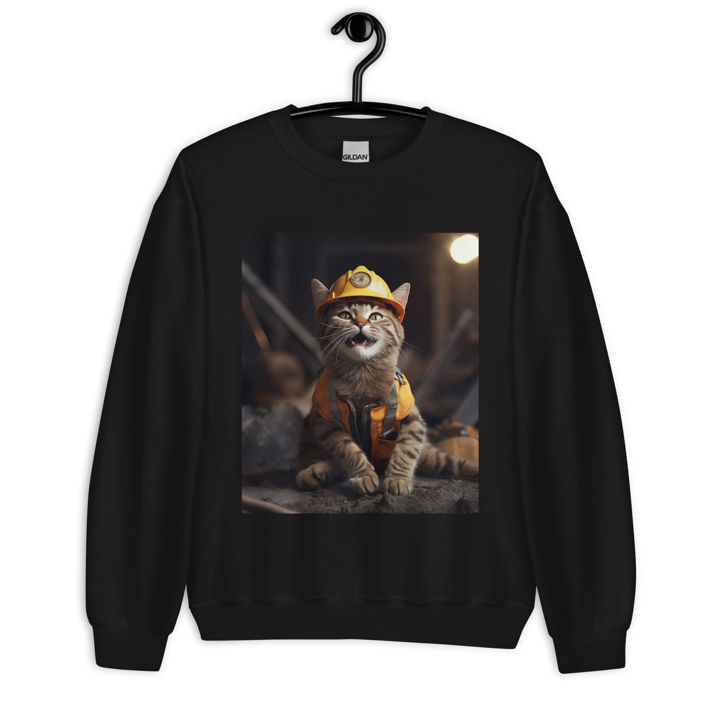 Domestic Shorthair ConstructionWorker Unisex Sweatshirt