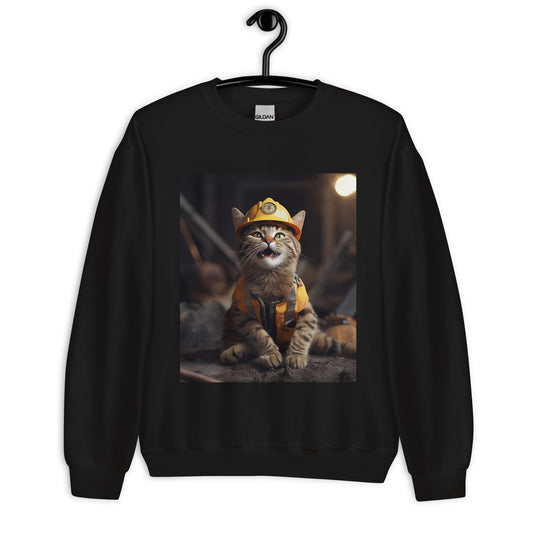 Domestic Shorthair ConstructionWorker Unisex Sweatshirt