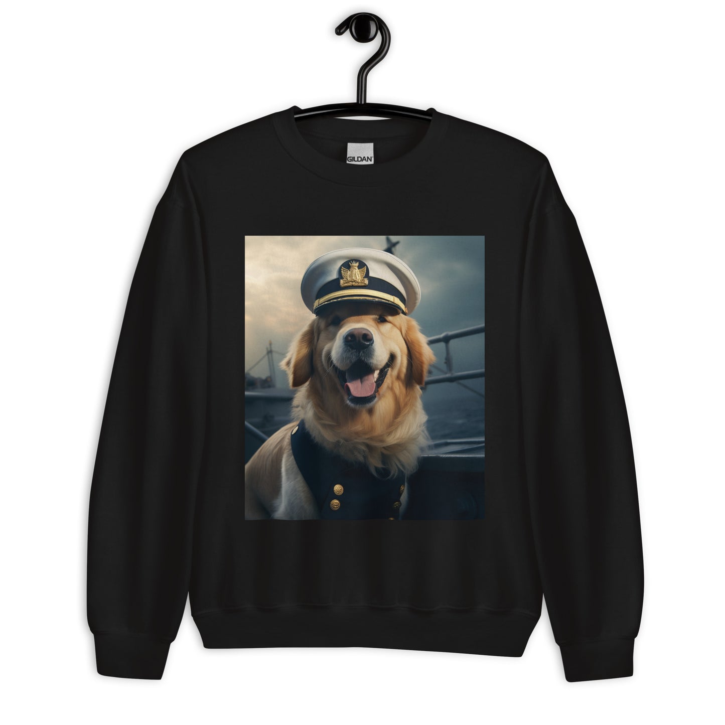 Golden Retriever NavyOfficer Unisex Sweatshirt