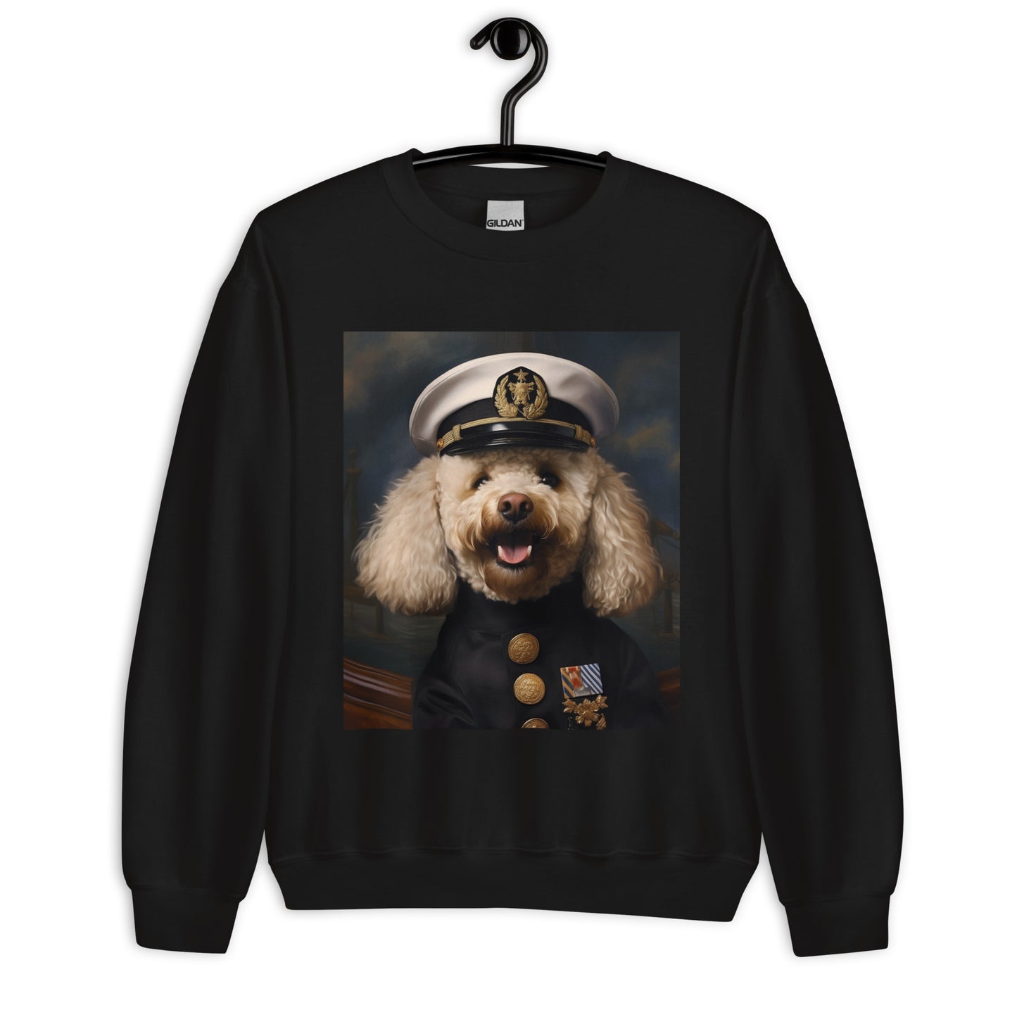 Poodle NavyOfficer Unisex Sweatshirt