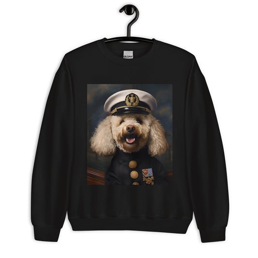 Poodle NavyOfficer Unisex Sweatshirt