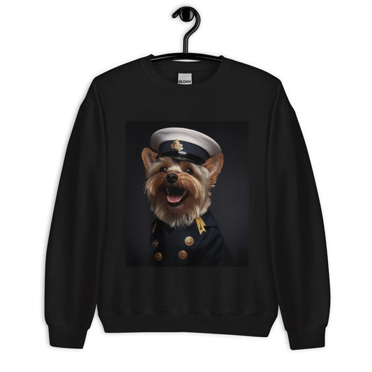 Yorkshire Terrier NavyOfficer Unisex Sweatshirt