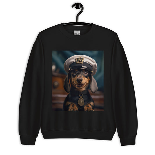 Dachshund NavyOfficer Unisex Sweatshirt