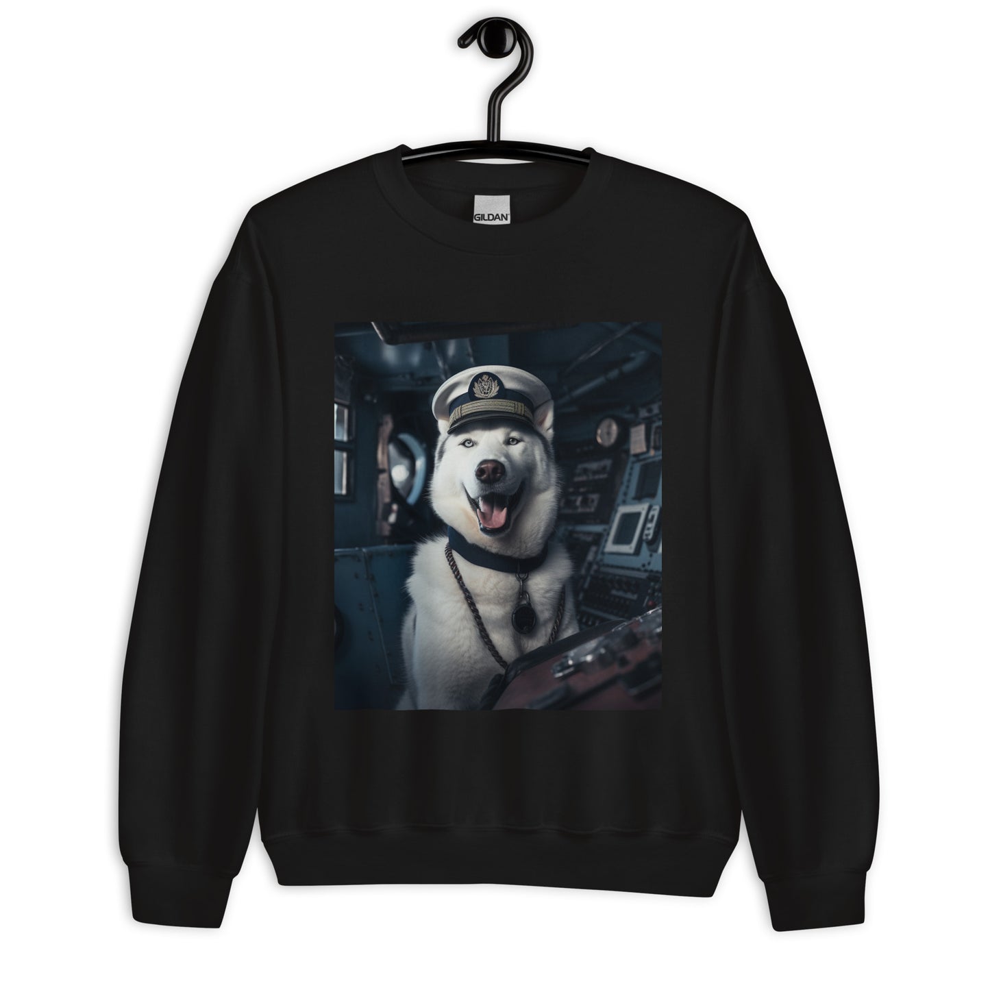 Siberian Husky NavyOfficer Unisex Sweatshirt