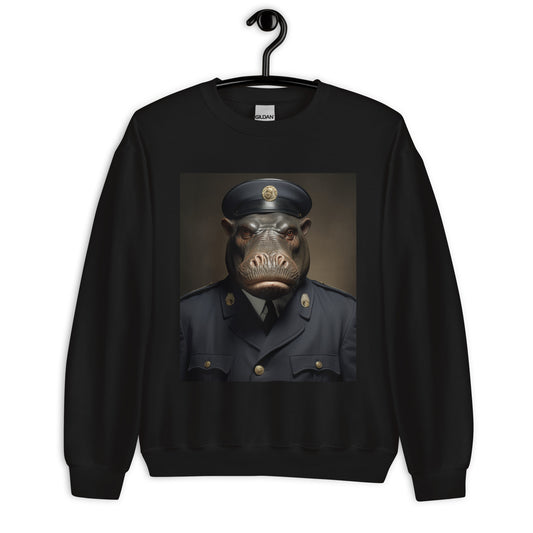 Hippo NavyOfficer Unisex Sweatshirt