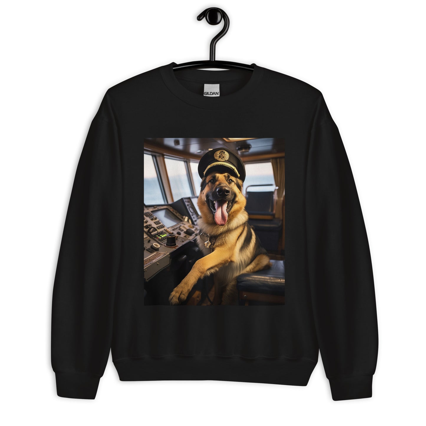 German Shepherd CruiseShipCaptain Unisex Sweatshirt