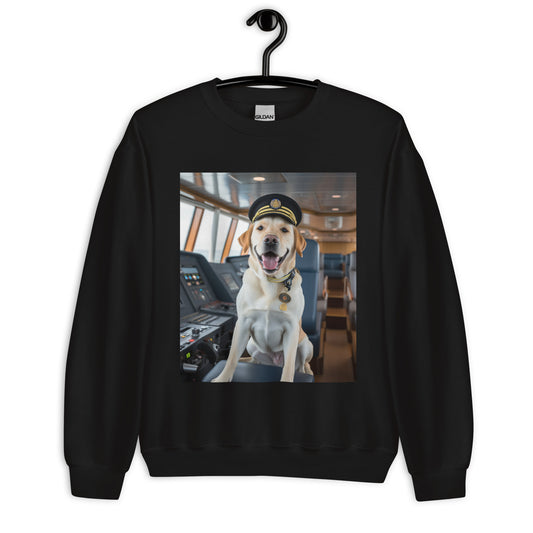 Labrador Retriever CruiseShipCaptain Unisex Sweatshirt