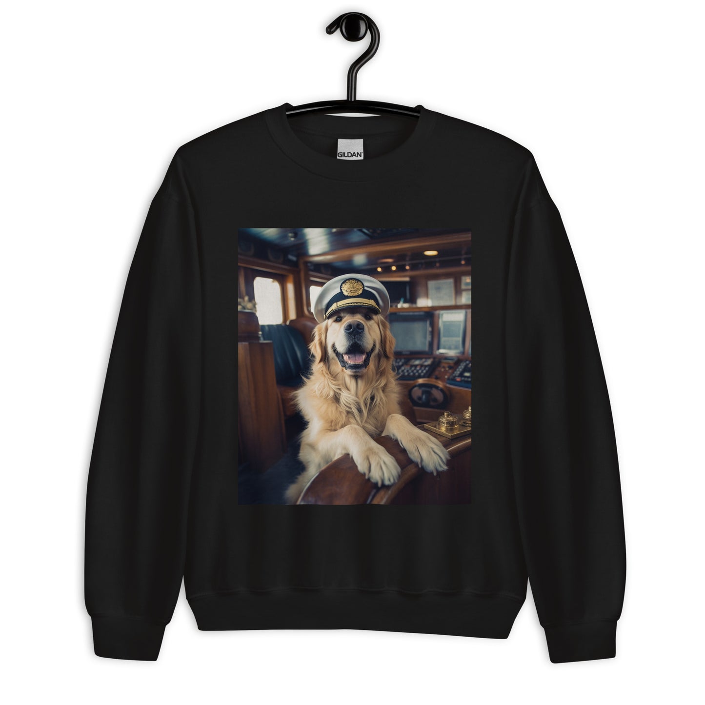 Golden Retriever CruiseShipCaptain Unisex Sweatshirt