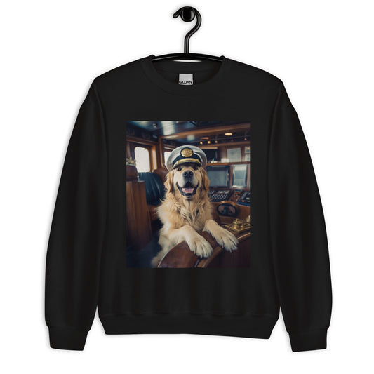 Golden Retriever CruiseShipCaptain Unisex Sweatshirt