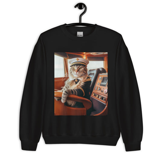 Domestic Shorthair CruiseShipCaptain Unisex Sweatshirt