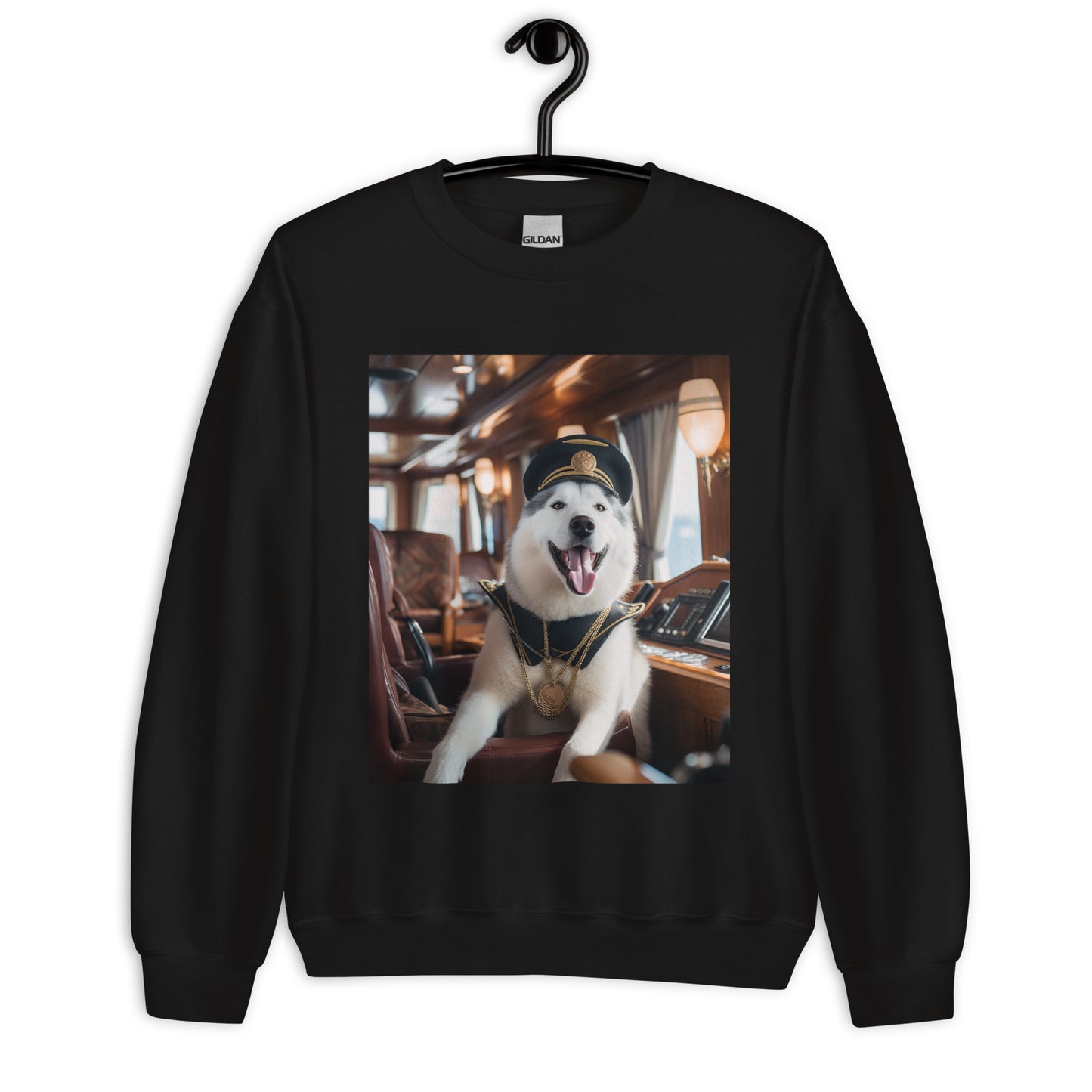 Siberian Husky CruiseShipCaptain Unisex Sweatshirt