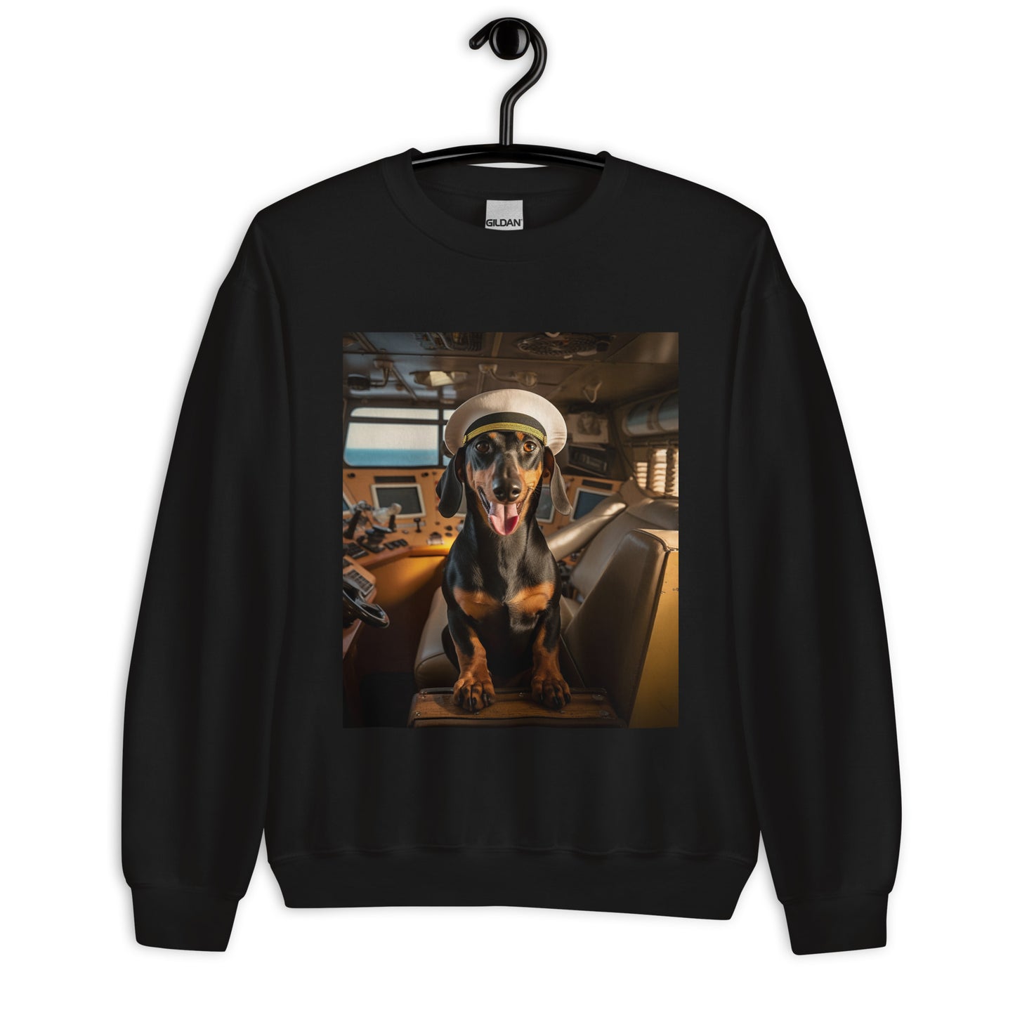 Dachshund CruiseShipCaptain Unisex Sweatshirt