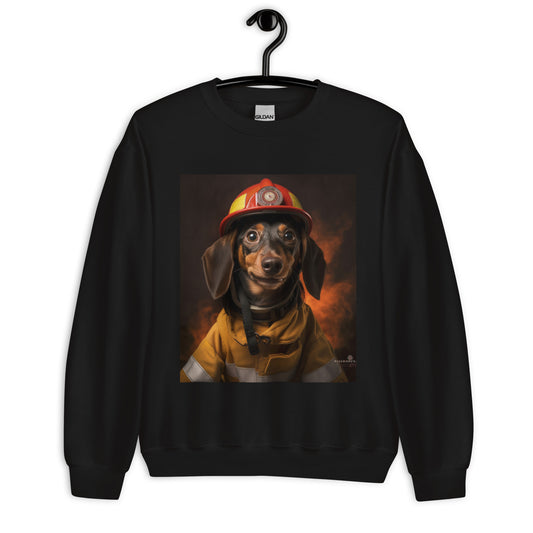 Dachshund Firefighter Unisex Sweatshirt