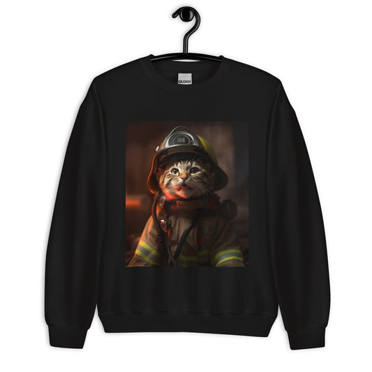 Domestic Shorthair Firefighter Unisex Sweatshirt