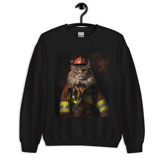Maine Coon Firefighter Unisex Sweatshirt
