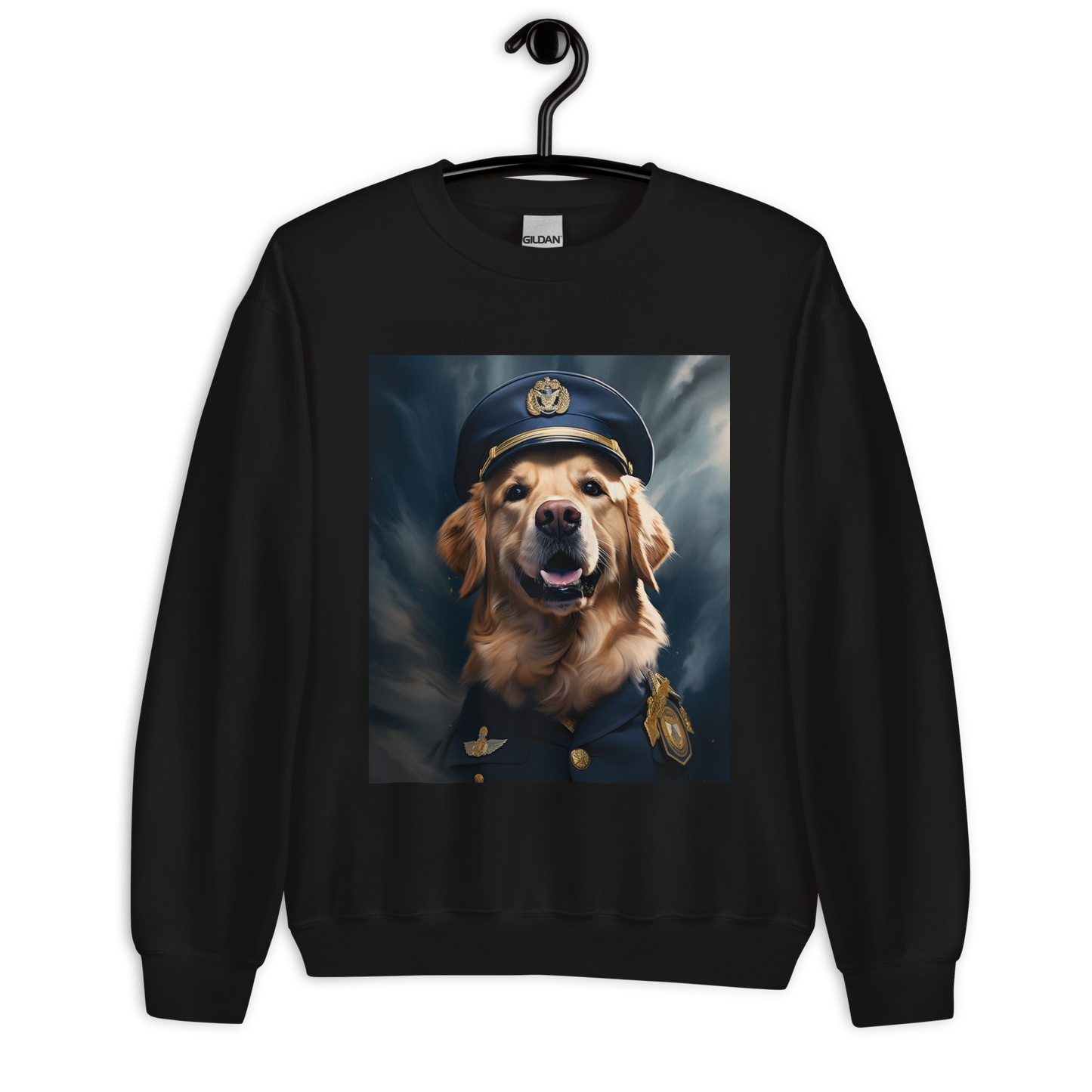 Golden Retriever Air Force Officer Unisex Sweatshirt