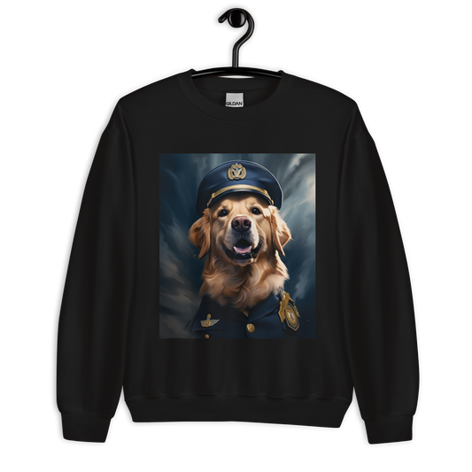Golden Retriever Air Force Officer Unisex Sweatshirt