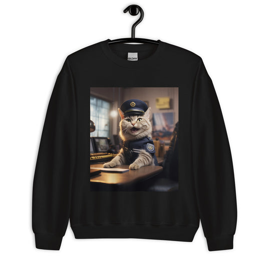 Domestic Shorthair Police Officer Unisex Sweatshirt