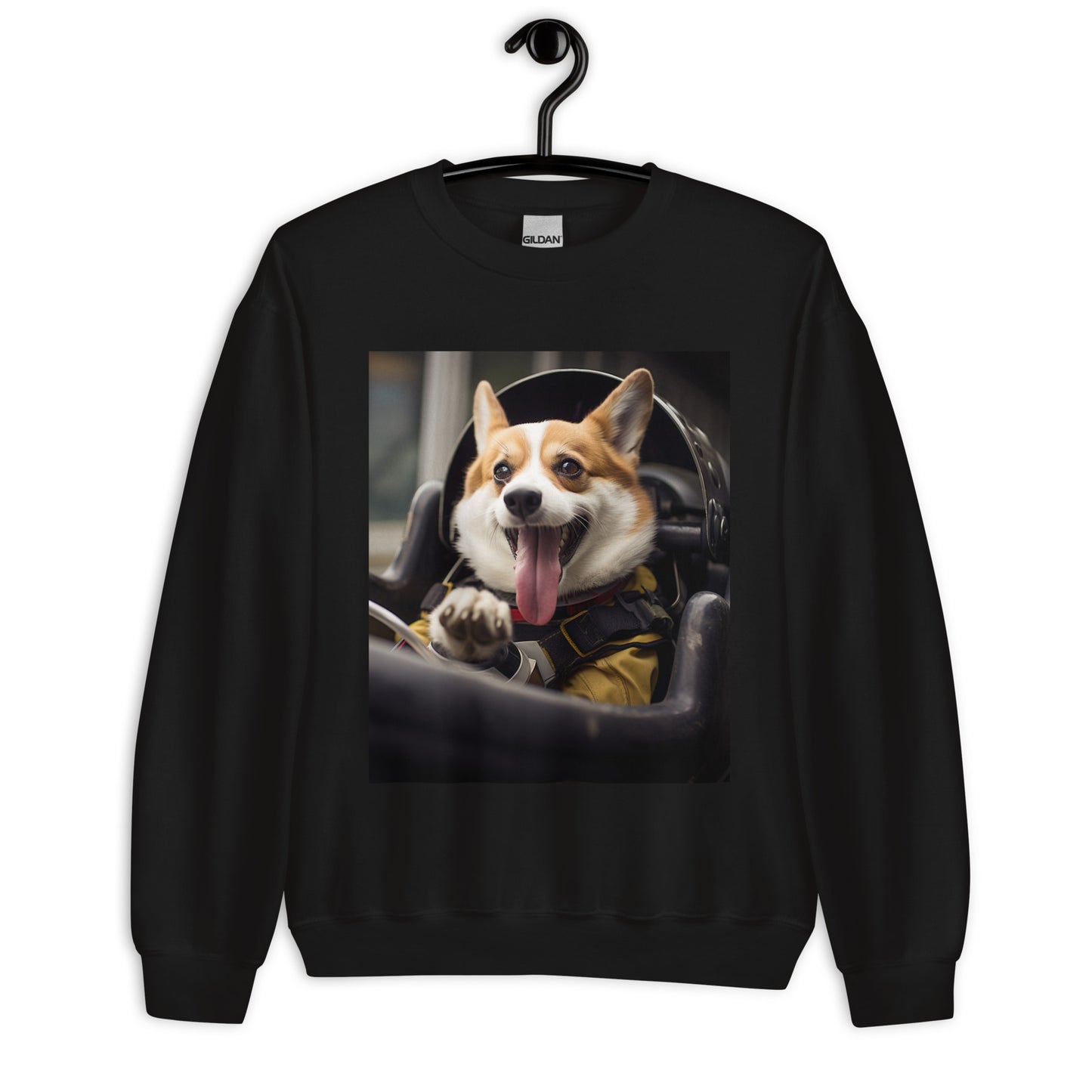 Pembroke Welsh Corgi F1 Car Driver Unisex Sweatshirt