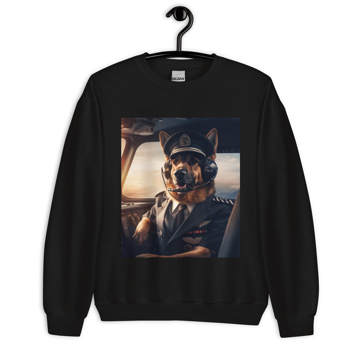 German Shepherd Airline Pilot Unisex Sweatshirt