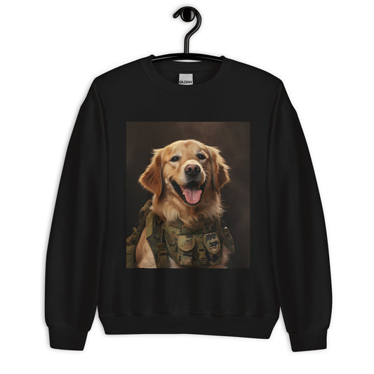 Golden Retriever Military Person Unisex Sweatshirt