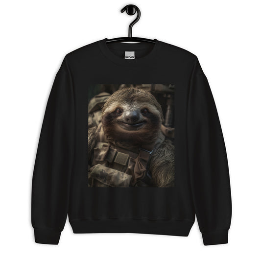 Sloth Military Person Unisex Sweatshirt