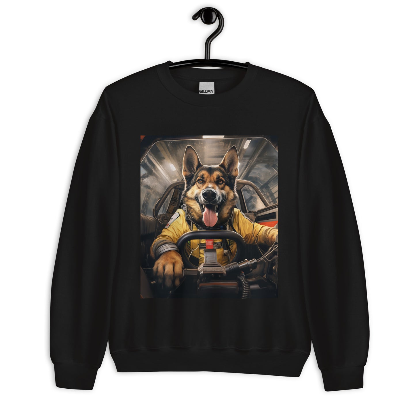 German Shepherd F1 Car Driver Unisex Sweatshirt