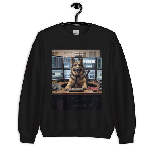 German Shepherd Stock Trader Unisex Sweatshirt