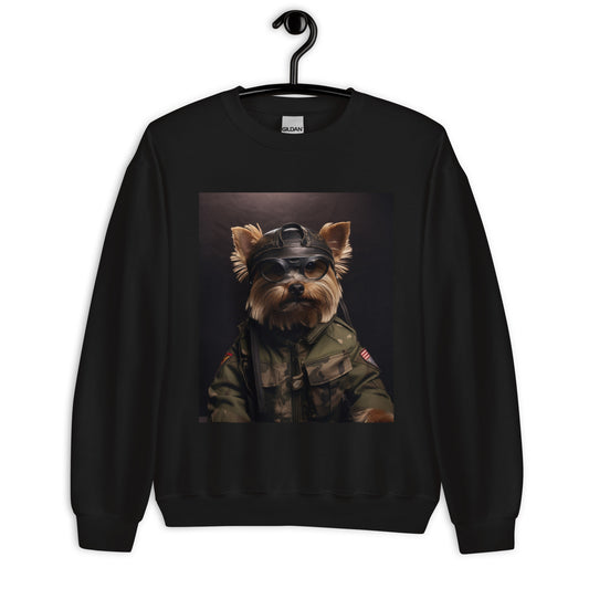 Yorkshire Terrier Military Person Unisex Sweatshirt