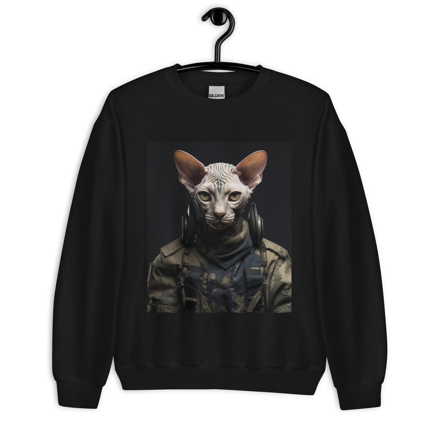 Sphynx Military Person Unisex Sweatshirt