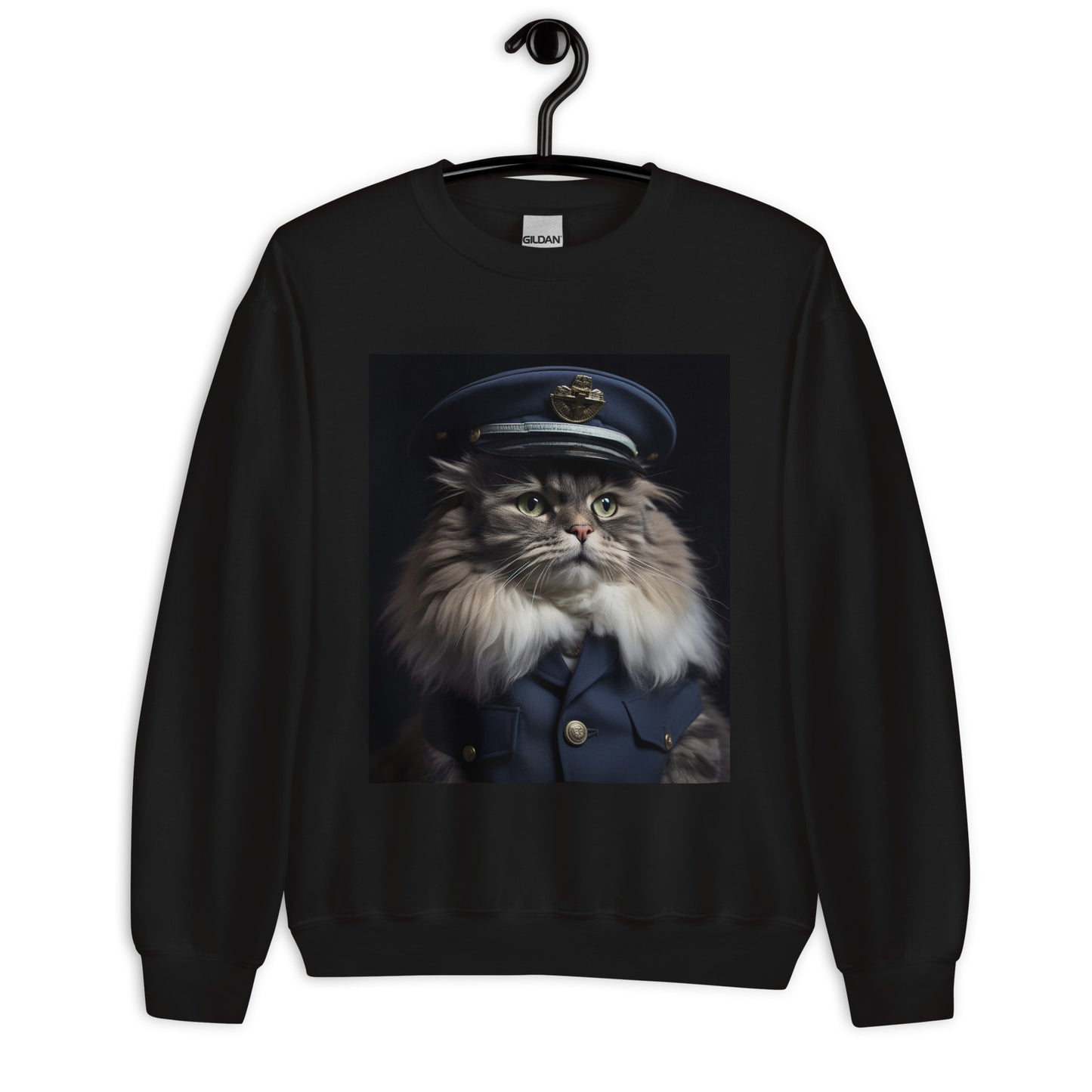 Maine Coon Air Force Officer Unisex Sweatshirt