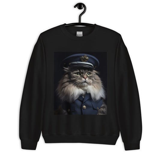 Maine Coon Air Force Officer Unisex Sweatshirt