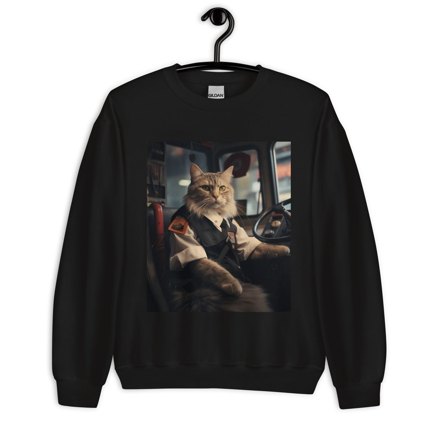 Domestic Shorthair Bus Driver Unisex Sweatshirt